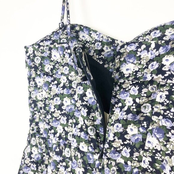 NWT Oasis Ditsy Micro Floral Print Spaghetti Strap Pencil Dress. Size US 8 - Picture 4 of 14
